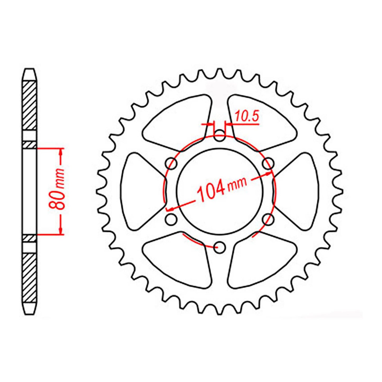 MTX 501 Steel Rear Sprocket #630 (35T) (11-098-35)