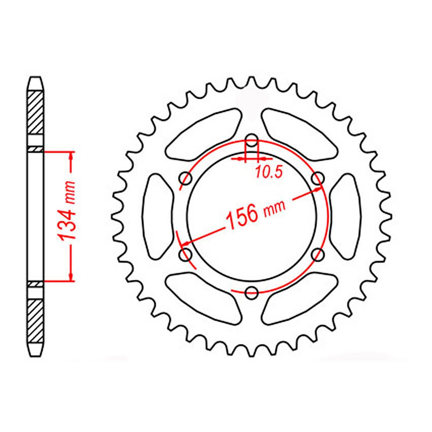 MTX 472 Steel Rear Sprocket #520 (41T) (11-130-41)