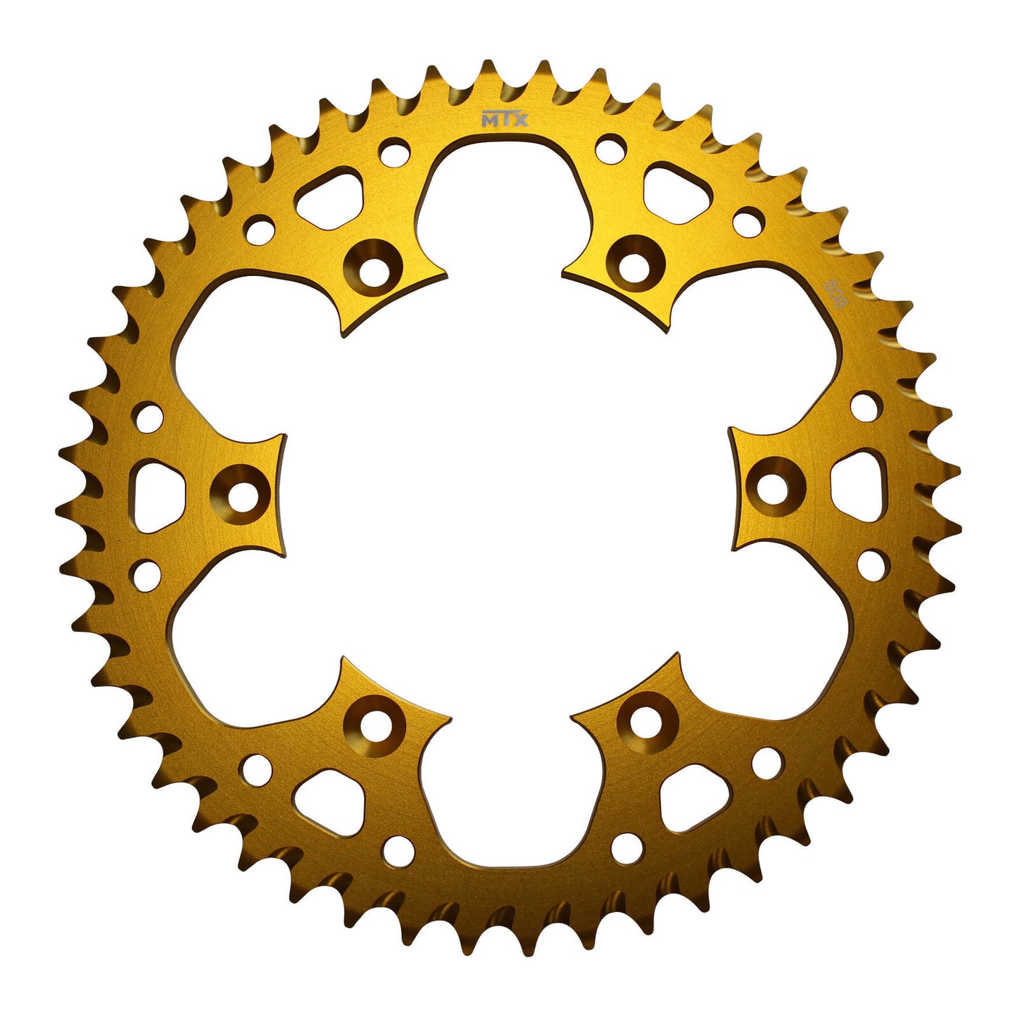 MTX 808 Zero Aluminium Rear Sprocket #520 - Gold (52T) (11A-402-52GLD)