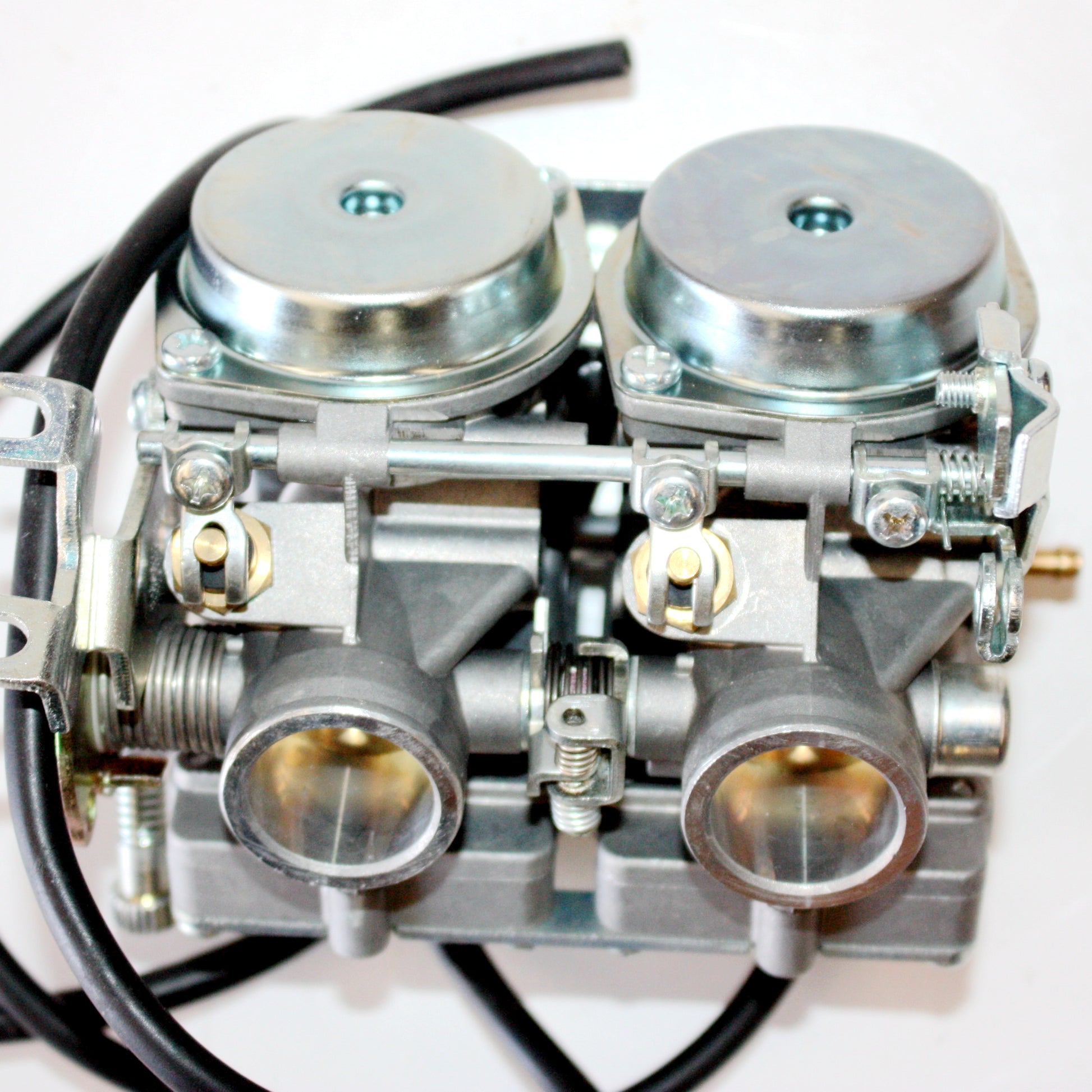 Double Twin Carb Carby Carburetor 250cc 300cc Farm Quad Dirt Bike ATV Dune Buggy