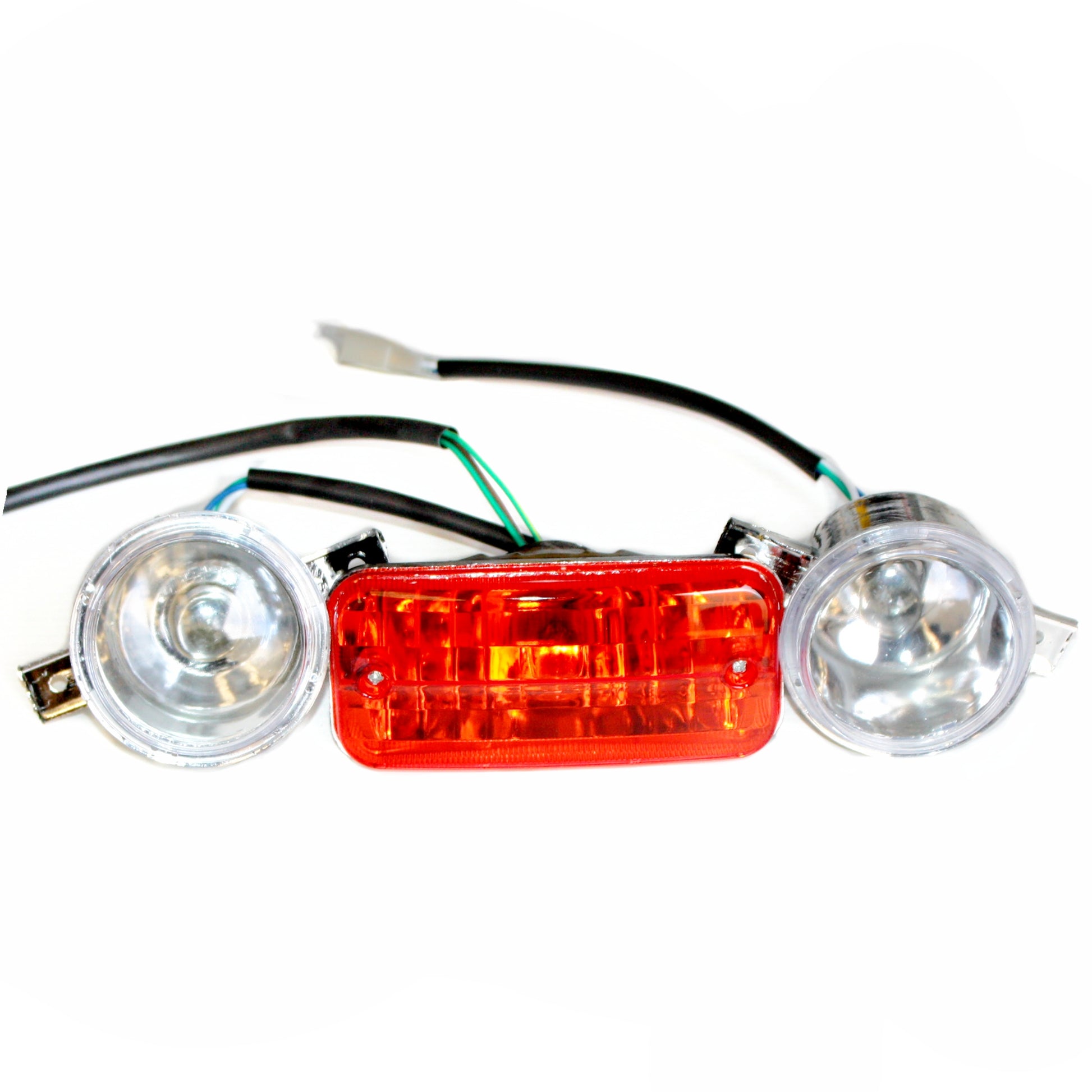 12V Pair Head Light Lamp &amp; Tail Light 110cc 125cc Bull Farm Quad Dirt Bike ATV