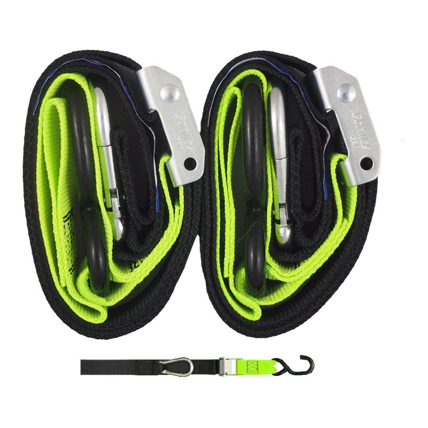 GORILLAS GRIP TIE DOWN 38MM S/HK BLK/GREEN LOOP
