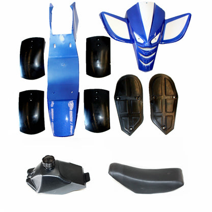 BLUE Plastics Guards Fenders Fairing Kit 47cc 49cc Mini Kids Quad Dirt Bike ATV