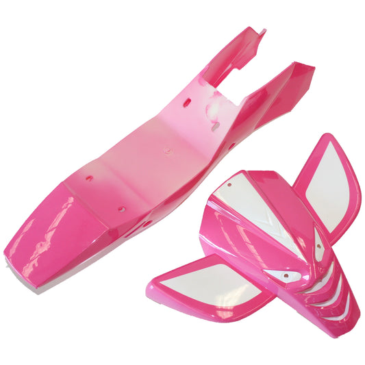 PINK Plastics Guards Fenders Fairing Kit 47cc 49cc Mini Kids Quad Dirt Bike ATV