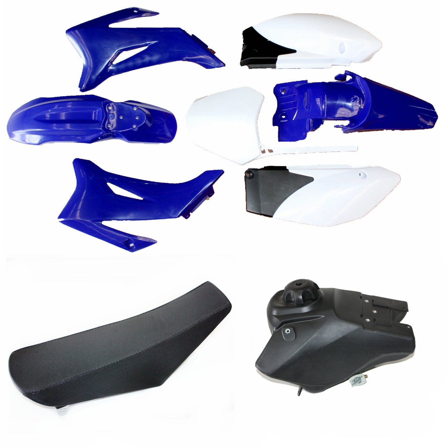 BLUE TTR 110 Plastics Guard Fairing Body Kit + Seat + Tank PIT Dirt Bike