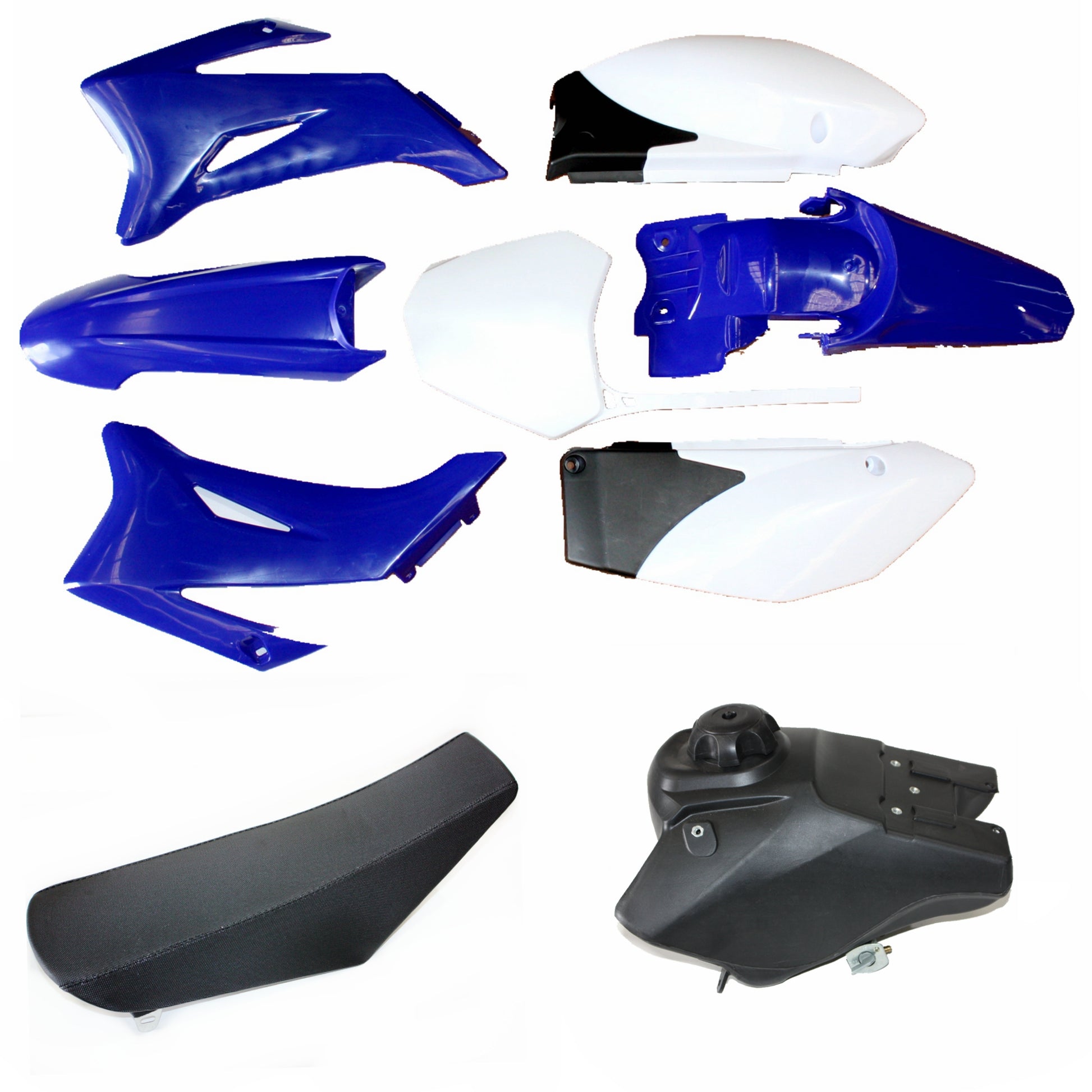 BLUE TTR 110 Plastics Guard Fairing Body Kit + Seat + Tank PIT Dirt Bike