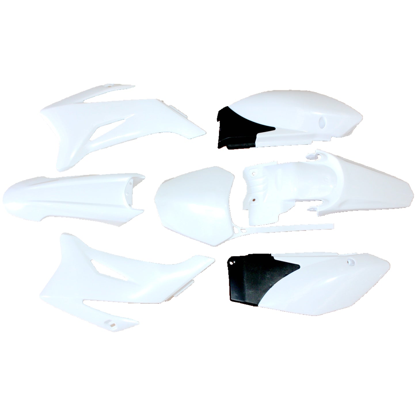 WHITE Plastics Guard Fairing Fender Kit TTR110 140c 150cc PITPRO Trail Dirt Bike