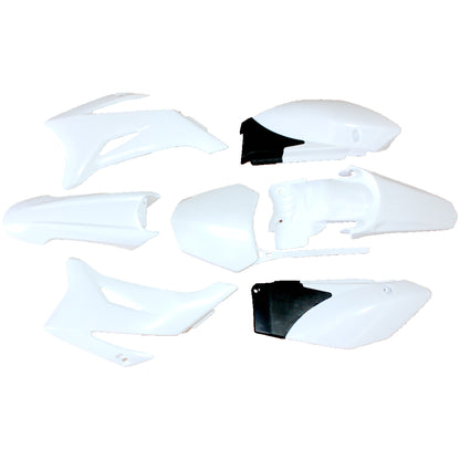 WHITE Plastics Guard Fairing Fender Kit TTR110 140c 150cc PITPRO Trail Dirt Bike