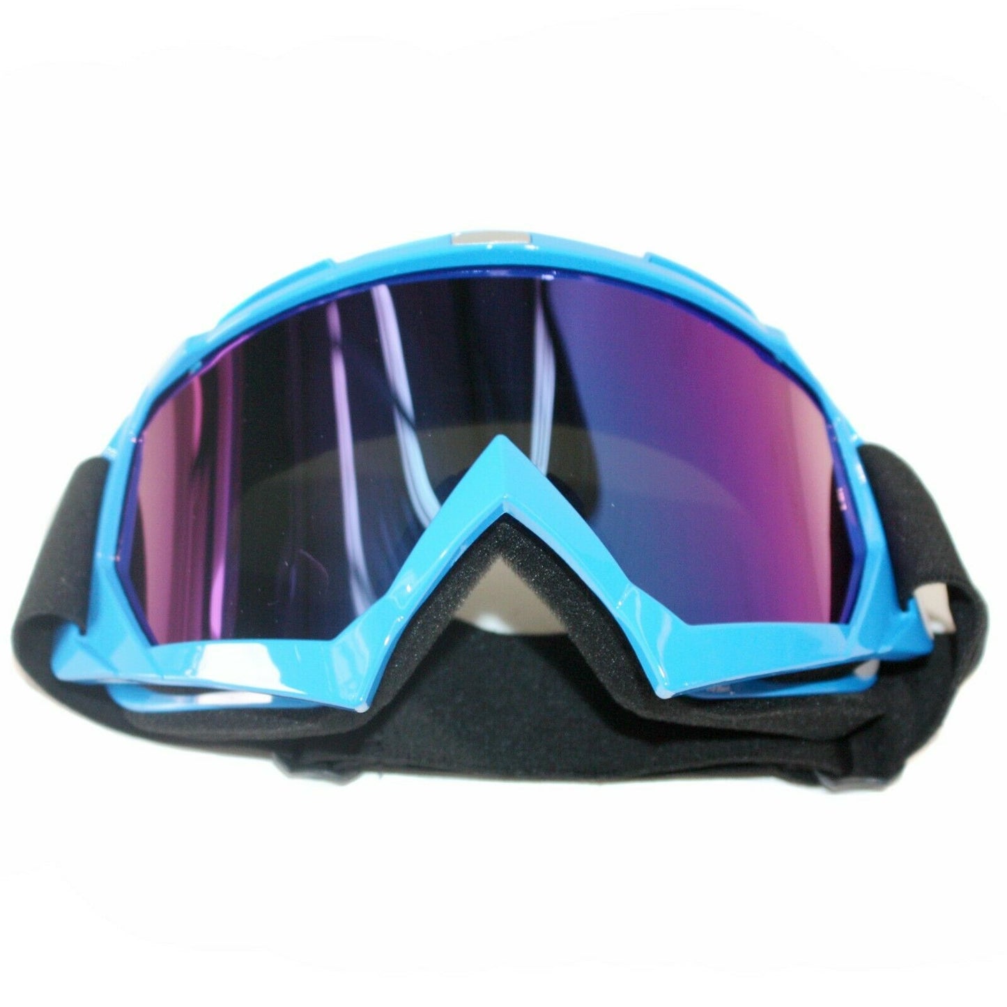 Tinted BLUE Motocross Motorbike MX goggles anti-fog UV protection dirt pit bike