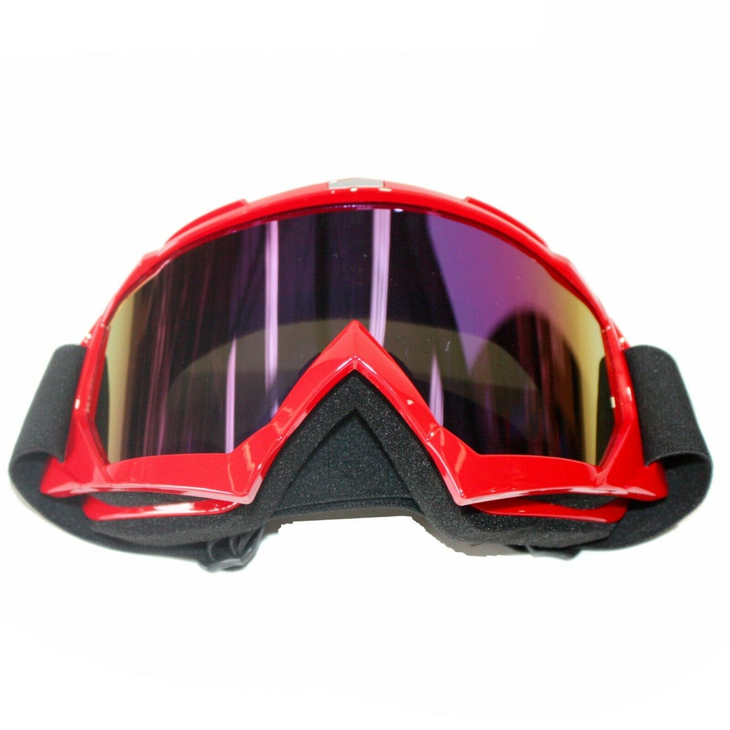 Tinted RED Motocross Motorbike MX goggles anti-fog UV protection dirt pit bike