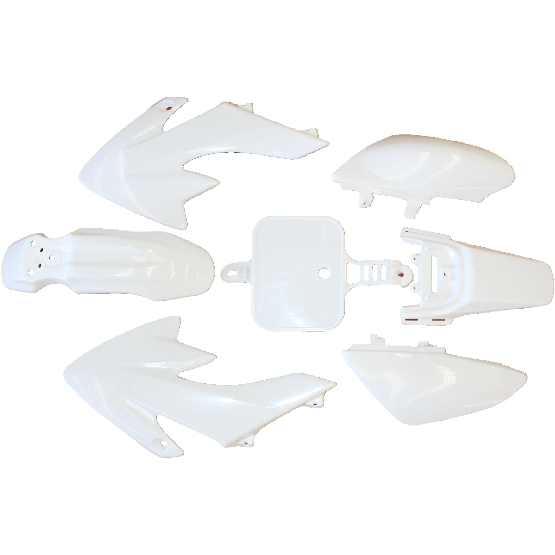 WHITE Plastics Guard Fairing Fender Kit CRF50 110 125cc PIT PRO Trail Dirt Bike