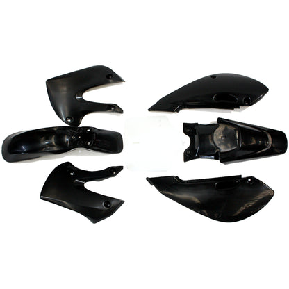 BLACK Plastics Fairing Fender Kit KLX110  125cc PIT PRO Trail Dirt Big Foot Bike