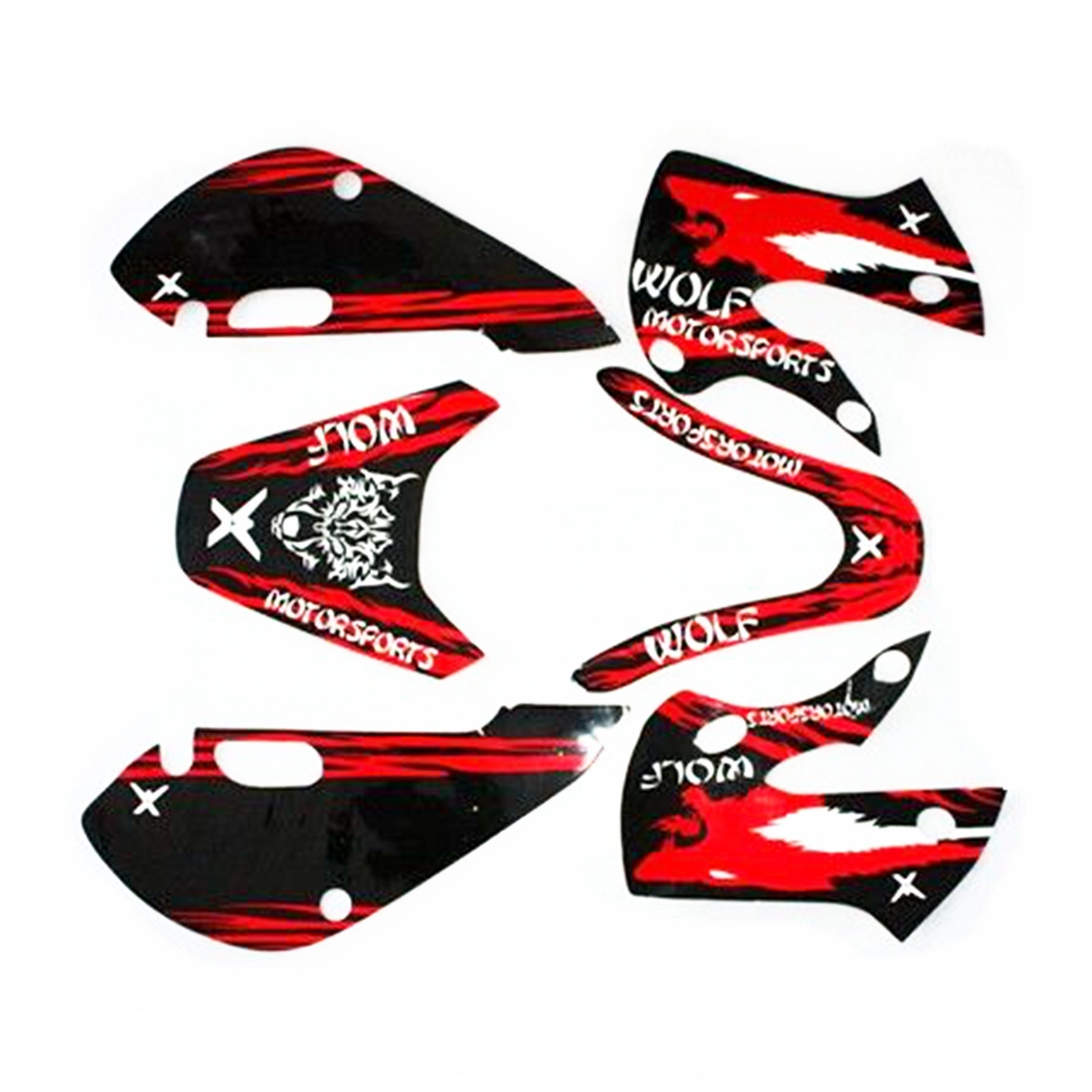 3M WOLF Decals Graphic Stickers Kit KLX 110 Style Fairing PIT PRO Dirt Bike