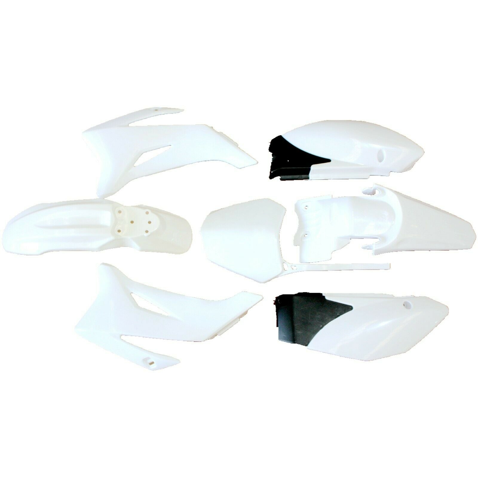 WHITE Plastics Guard Fairing Fender Kit TTR110 150 160cc PIT PRO Trail Dirt Bike