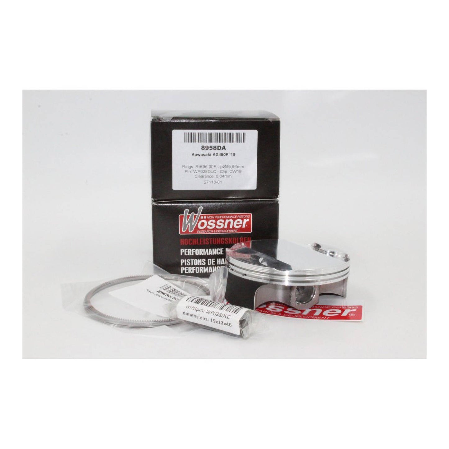 Wossner Piston Kawasaki KX450 '19-'22 / XC '21-'22 95.96mm 12.60:1