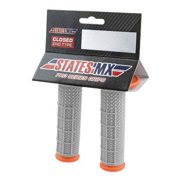 STATES MX Pro Series Grips Micro Diamond Half Waffle Orange