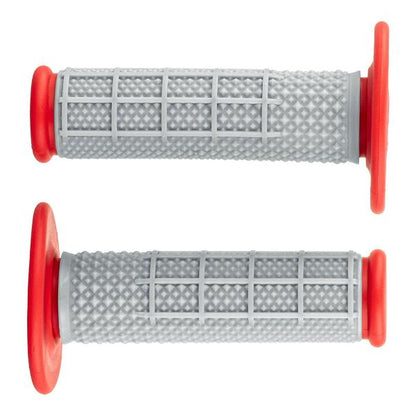 STATES MX Pro Series Grips Micro Diamond Half Waffle Red